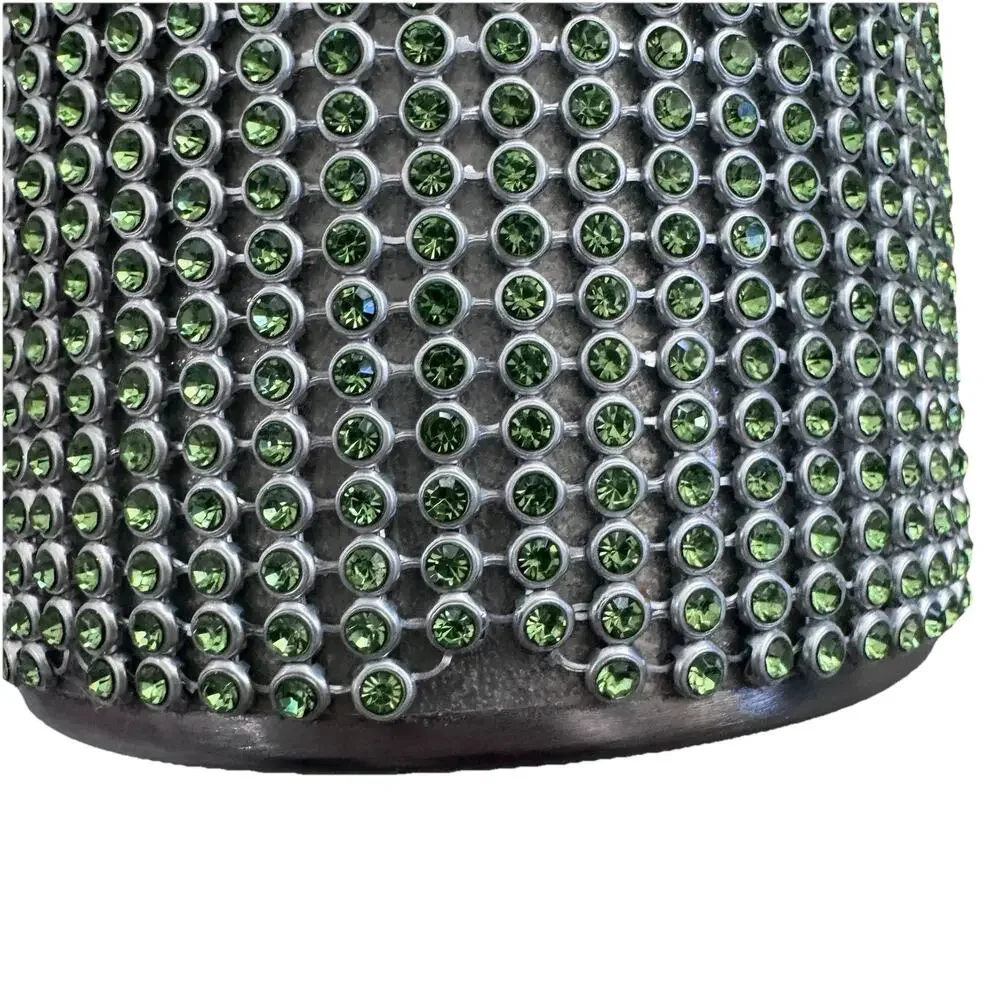 Stainless Steel Water Bottles Set Of Two - Pink Green - Party Bedazzled 16 Oz